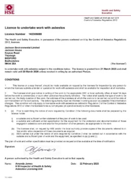 JE - Asbestos Licence 2023 - 2026 1